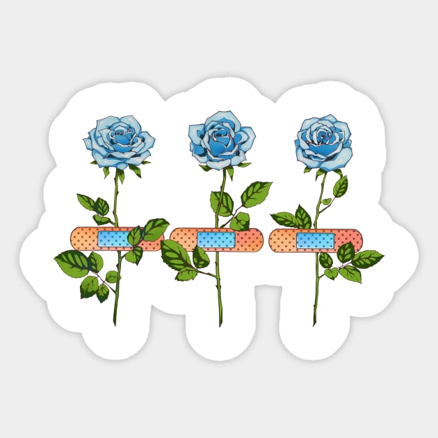 The royal blue roses Sticker by AnGo